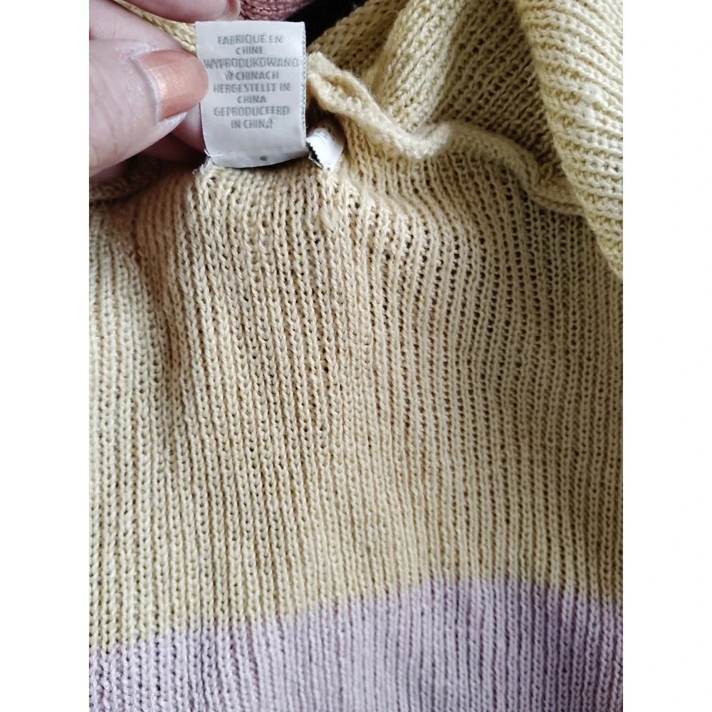 Women XL Color Block Open Front Lagun Duster Western Artsy Academia Y2K Cardigan - Picture 7 of 12